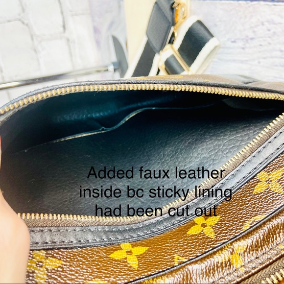 Louis Vuitton Marley crossbody bag custom painted world tour logo - Picture 6 of 15